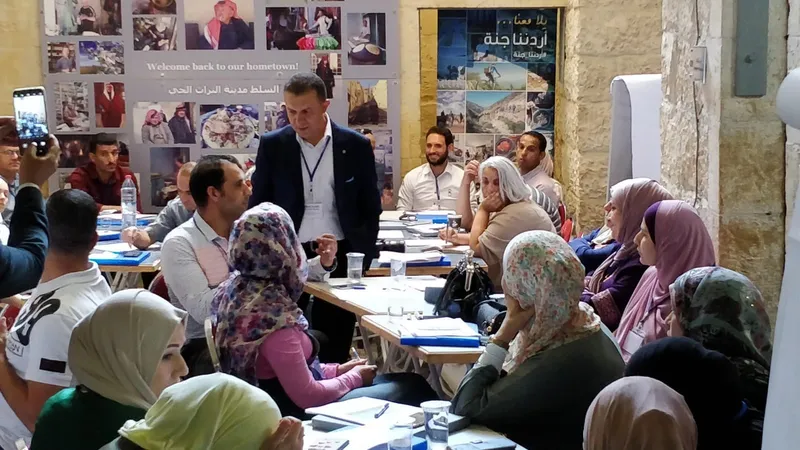 Group of people at a project planning meeting for Multicultural Amman project